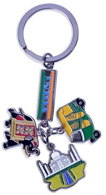 The Bombay Store Assorted Charms Metal (Elephant,Rickshaw & Taj) Keychain The Bombay Store Assorted Charms Metal (Elephant,Rickshaw & Taj) Keychain