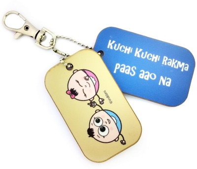 62% OFF on Little India Funky Love Bite Couple Dangler Set cum Bagtag Gift 127 Locking Key Chain