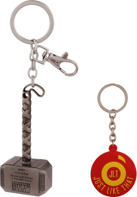 JLT Thor Hammer Silver Locking Key Chain (Multicolor)