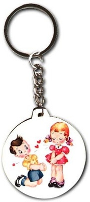 47% OFF on Smileonline Love Round Wood 09 Key Chain