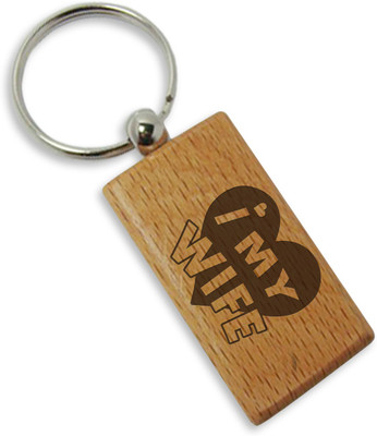 75% OFF on Tiedribbons I Love My Wife Wooden Key Chain 75% OFF on Tiedribbons I Love My Wife Wooden Key Chain
