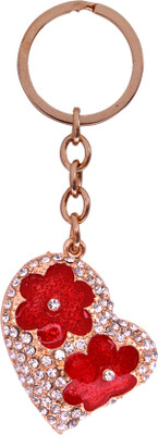 59% OFF on Oyedeal Studded Heart with Flowers KYCN491 Key Chain