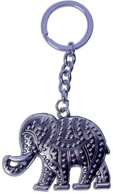 The Bombay Store Elephant Metal Keychain The Bombay Store Elephant Metal Keychain