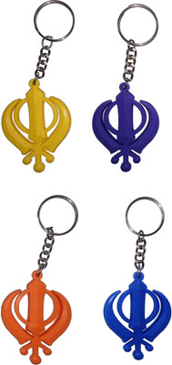45% OFF on Vibrating Phantom Sikh Khanda Religious Set Of 30pcs Mix Key Chain