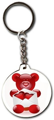 55% OFF on Smileonline Love Round Wood 06 Key Chain