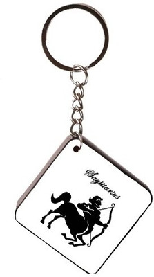 Smileonline Zodiac Wood - Sagittarius Key Chain Smileonline Zodiac Wood - Sagittarius Key Chain