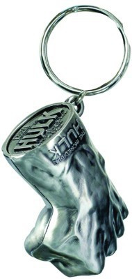 Prime Traders Hulk Fist Metal Silver Locking Key Chain (Multicolor)