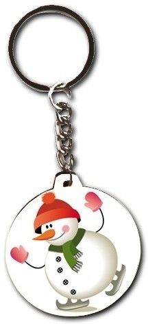 15% OFF on Smileonline Christmas Round Wood 01 Key Chain