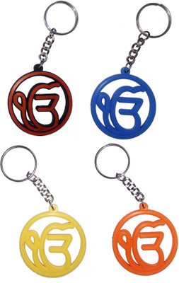 76% OFF on Vibrating Phantom Sikh Ekonkar Religious Set Of 4pcs Key Chain