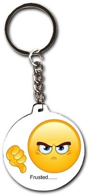 15% OFF on Smileonline Smiley Round Wood10 Frusted Key Chain 15% OFF on Smileonline Smiley Round Wood10 Frusted Key Chain
