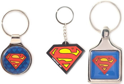 Warner Brothers 247-WB Superman Metal, 244-WB Superman Rubber & 260-WB Superman Key Chain Warner Brothers 247-WB Superman Metal, 244-WB Superman Rubber & 260-WB Superman Key Chain