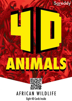 Sareddy 4D Animals - African Wildlife(Eight 4D cards inside) Sareddy 4D Animals - African Wildlife(Eight 4D cards inside)