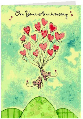 40% OFF on Giftsbymeeta Cute Anniversary Wishes Greeting Card