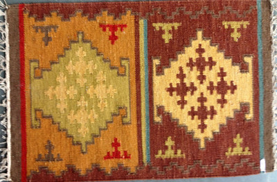 57% OFF on Gharsansaar Multicolor Wool, Cotton Dhurrie