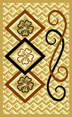 Sassoon Beige Polypropylene Floor Runner