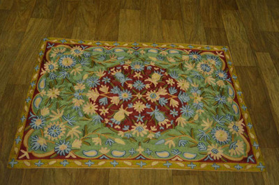 59% OFF on AmazingHind Multicolor Silk Area Rug