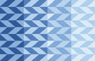 Spaces Blue Polypropylene Floor Runner