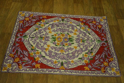59% OFF on AmazingHind Multicolor Silk Area Rug