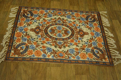 59% OFF on AmazingHind Multicolor Silk Area Rug