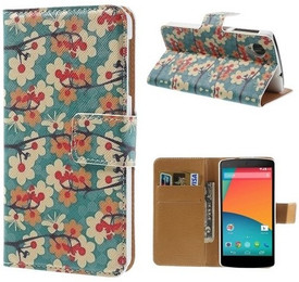 Slick Shell Book Case For LG Google Nexus 5 - Multicolor