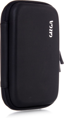 GIZGA Pouch For GIZGA Branded 2.5 Inch HARD SHELL - Color: Black; Series External Portable Hard Disk Drive Carry Cover Protector/ Pouch / Bag/ HDD Case (Black)