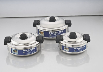 57% OFF on Maxima Stainless Steel Pack of 3 Casserole Set 1000 ml, 1500 ml, 2000 57% OFF on Maxima Stainless Steel Pack of 3 Casserole Set 1000 ml, 1500 ml, 2000
