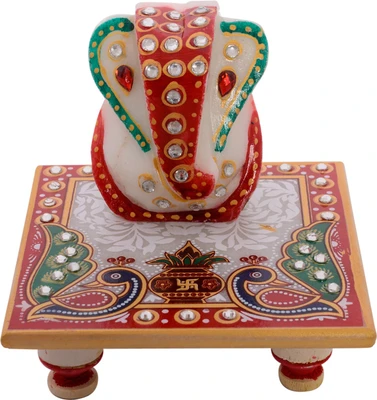 11% OFF on Tuktuk Marble All Purpose Chowki White, Red, Pack of 2 11% OFF on Tuktuk Marble All Purpose Chowki White, Red, Pack of 2