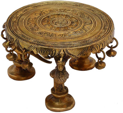 StatueStudio Brass All Purpose Chowki Gold, Pack of 1 StatueStudio Brass All Purpose Chowki Gold, Pack of 1