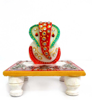 84% OFF on Unique Design Marble All Purpose Chowki Multicolor, Pack of 2