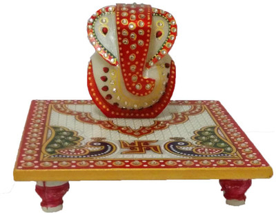 81% OFF on Ravishing Variety Marble Pooja Chowki Multicolor, Pack of 2