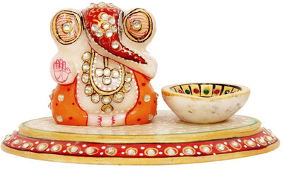 56% OFF on Indikala Ganesh ji on Oval with Diya Marble All Purpose Chowki White, Pack of 1 56% OFF on Indikala Ganesh ji on Oval with Diya Marble All Purpose Chowki White, Pack of 1