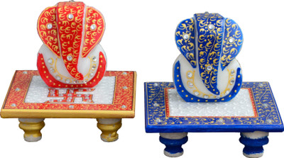 50% OFF on eCraftIndia Set of Ridhi Sidhi Marble Pooja Chowki Multicolor, Pack of 2 50% OFF on eCraftIndia Set of Ridhi Sidhi Marble Pooja Chowki Multicolor, Pack of 2