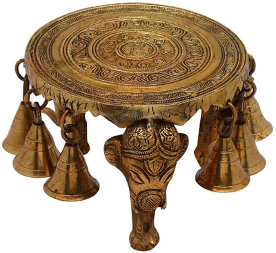 StatueStudio Brass All Purpose Chowki Gold, Pack of 1 StatueStudio Brass All Purpose Chowki Gold, Pack of 1