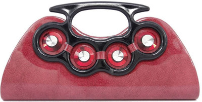 54% OFF on Regalovalle Four Gems Women Party Maroon PU Clutch 54% OFF on Regalovalle Four Gems Women Party Maroon PU Clutch