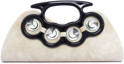 54% OFF on Regalovalle Four Gems Women Formal Beige PU Clutch 54% OFF on Regalovalle Four Gems Women Formal Beige PU Clutch