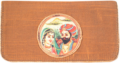 18% OFF on Potlis 36 Women Casual Brown Cotton, Silk Clutch