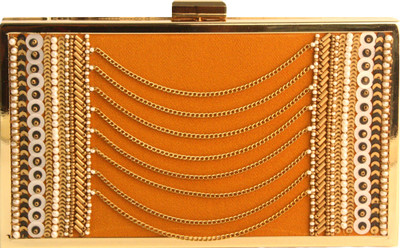 4% OFF on V Da Couture Exclusive Designer Women Wedding Brown Suede Clutch