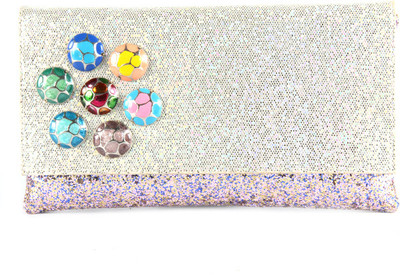 66% OFF on Saisha Women Casual Multicolor Metal Clutch
