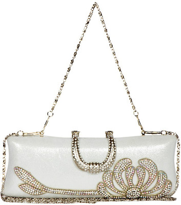 50% OFF on Ivy A_62_06 Women Formal White PU Clutch