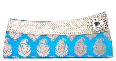 50% OFF on Favola Women Casual Blue Silk Clutch 50% OFF on Favola Women Casual Blue Silk Clutch