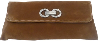 45% OFF on Vian Very Beautiful/Stylish Women Casual Brown Fabric Clutch