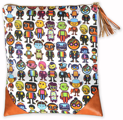 Quirk Box Women Casual, Party Multicolor Fabric, Metal, Cotton Clutch Quirk Box Women Casual, Party Multicolor Fabric, Metal, Cotton Clutch