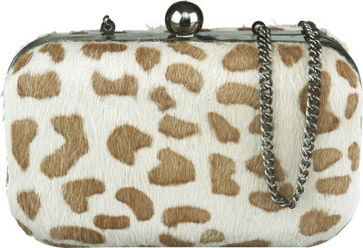 66% OFF on Neon By Paint Box Women Party Beige Genuine Leather Clutch