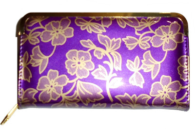 70% OFF on Aalisha Pretty Flowery Girls Casual Purple PU Clutch