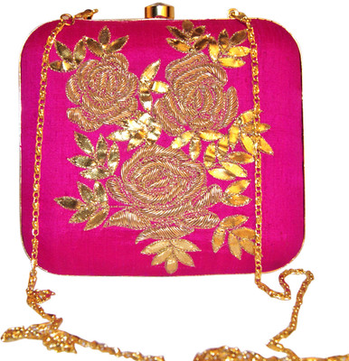 13% OFF on Ruhmet Women Casual, Party, Wedding Pink Silk, Fabric Clutch 13% OFF on Ruhmet Women Casual, Party, Wedding Pink Silk, Fabric Clutch