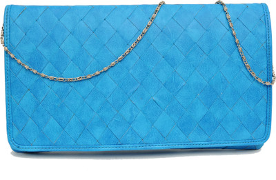 39% OFF on SG Collection Criss Cross Women Party Blue Fabric Clutch 39% OFF on SG Collection Criss Cross Women Party Blue Fabric Clutch