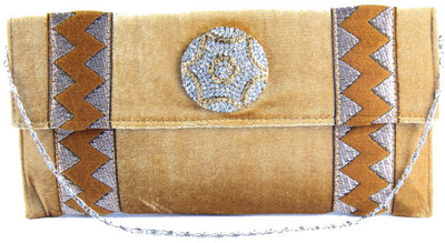 66% OFF on Saisha Women Party Gold Velvet Clutch