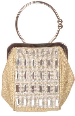 29% OFF on Nyls EC-001 Women Party Gold Fabric Clutch