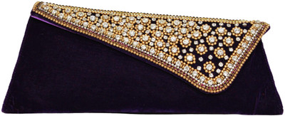 moKanc Bridal Women Party Purple Velvet Clutch moKanc Bridal Women Party Purple Velvet Clutch