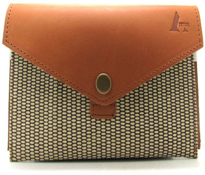 75% OFF on Attitude Mobile & Money Girls Casual Tan Leather, Canvas Clutch